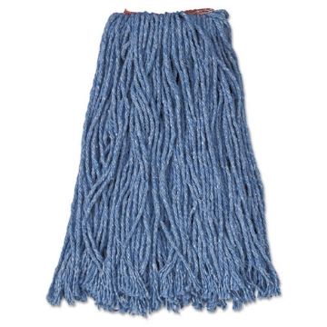 Picture of Cotton/synthetic Cut-End Blend Mop Head, 16 Oz, 1" Band, Blue, 12/carton