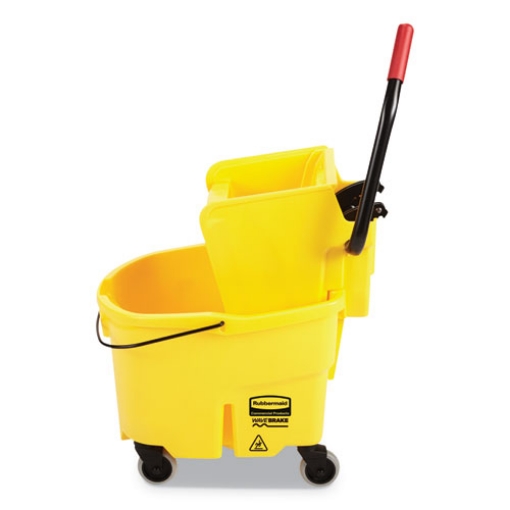 Picture of Wavebrake 2.0 Bucket/wringer Combos, Side-Press, 26 Qt, Plastic, Yellow