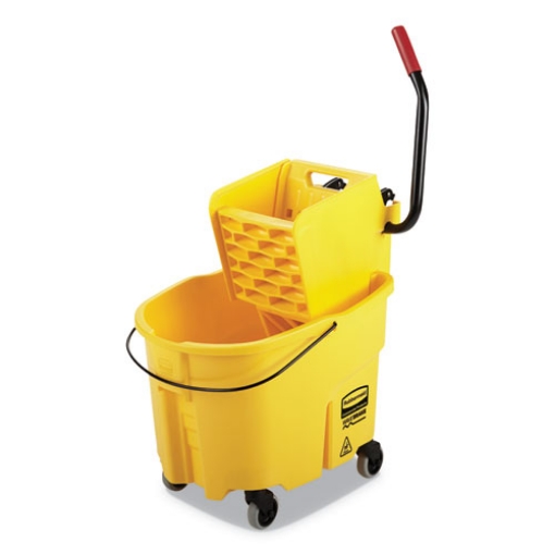 Picture of Wavebrake 2.0 Bucket/wringer Combos, Side-Press, 35 Qt, Plastic, Yellow