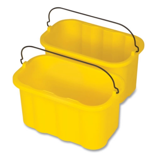 Picture of Heavy-Duty Cleaning Cart Caddy, 10-qt, Yellow, 6/Carton