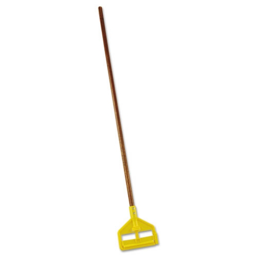 Picture of Invader Wood Side-Gate Wet-Mop Handle, 54", Natural/yellow