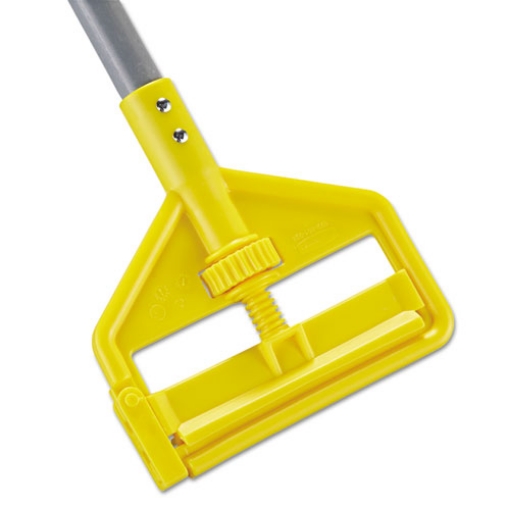 Picture of Invader Fiberglass Side-Gate Wet-Mop Handle, 1" dia x 60", Gray/Yellow