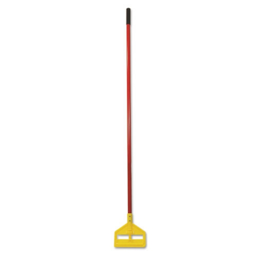 Picture of Invader Fiberglass Side-Gate Wet-Mop Handle, 60", Red/yellow