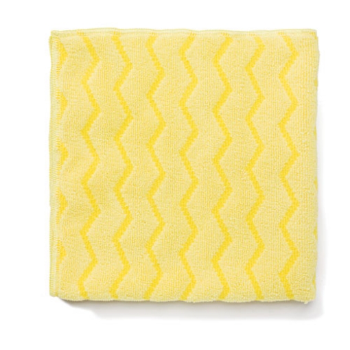 Picture of Reusable Cleaning Cloths, Microfiber, 16 X 16, Yellow, 12/carton