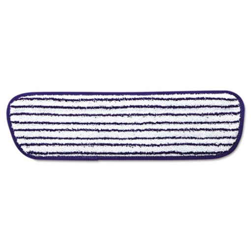 Picture of Microfiber Finish Pad, 18 x 5.5, Blue/White, 6/Box