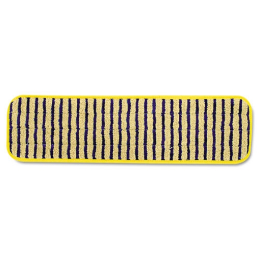 Picture of Microfiber Scrubber Pad, Vertical Polyprolene Stripes, 18", Yellow, 6/carton