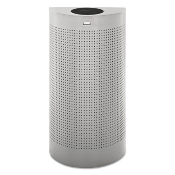 Picture of Designer Line Silhouettes Waste Receptacle, 12 gal, Steel, Silver Metallic