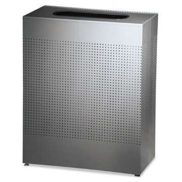 Picture of Designer Line Silhouettes Waste Receptacle, 22.5 gal, Steel, Silver Metallic