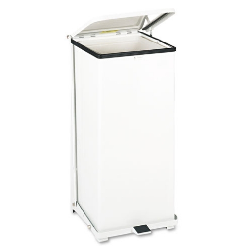 Picture of Defenders Heavy-Duty Steel Step Can, 13 gal, Steel, White
