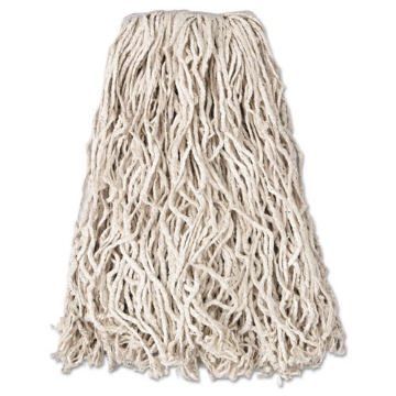 Picture of Economy Cut-End Cotton Wet Mop Head, 20oz, 1" Band, White, 12/carton