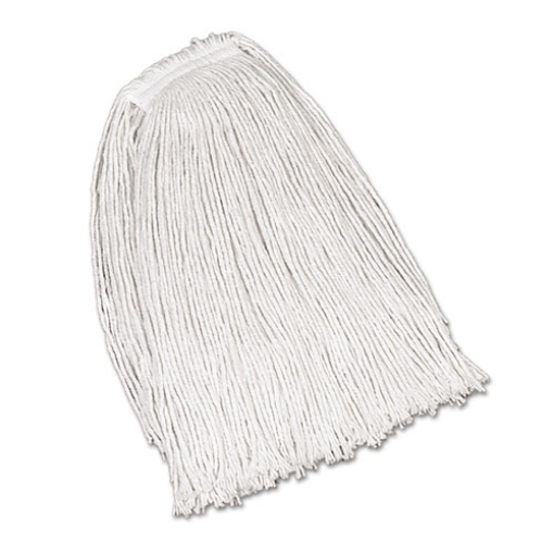 Picture of Economy Cotton Mop Heads, Cut-End, Ctn, Wh, 32 Oz, 1-In. White Headband, 12/ct