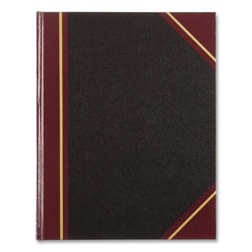 Picture of Texthide Eye-Ease Record Book, Black/burgundy/gold Cover, 10.38 X 8.38 Sheets, 150 Sheets/book