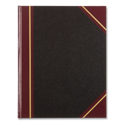 Picture of Texthide Eye-Ease Record Book, Black/burgundy/gold Cover, 10.38 X 8.38 Sheets, 150 Sheets/book