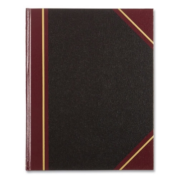 Picture of Texthide Eye-Ease Record Book, Black/burgundy/gold Cover, 10.38 X 8.38 Sheets, 300 Sheets/book