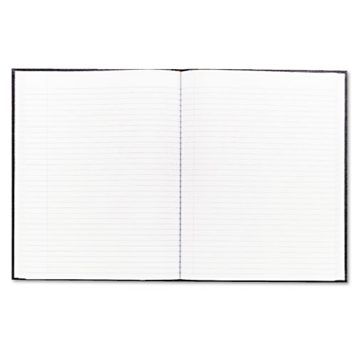 Picture of Executive Notebook with Ribbon Bookmark, 1-Subject, Medium/College Rule, Black Cover, (75) 10.75 x 8.5 Sheets