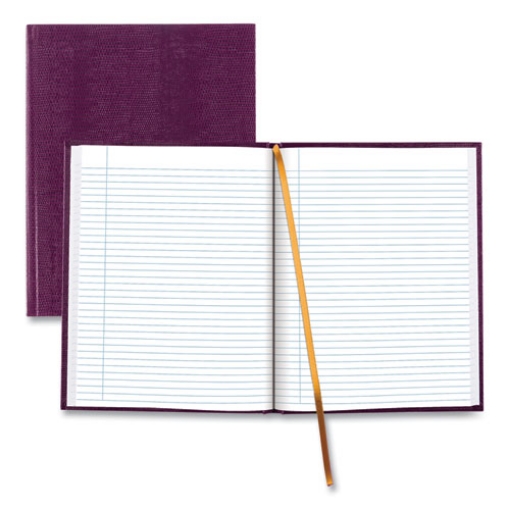 Picture of Executive Notebook with Ribbon Bookmark,1 Subject, Medium/College Rule, Grape Cover, (75) 10.75 x 8.5 Sheets