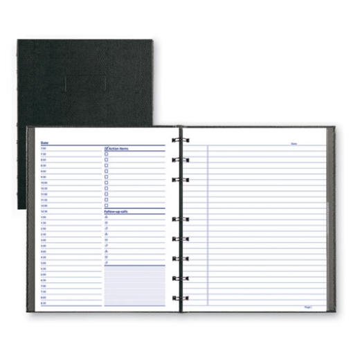 Picture of Notepro Undated Daily Planner, 9.25 X 7.25, Black Cover, Undated