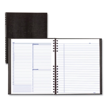 Picture of Notepro Undated Daily Planner, 10.75 X 8.5, Black Cover, Undated