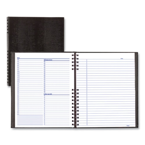 Picture of Notepro Undated Daily Planner, 10.75 X 8.5, Black Cover, Undated