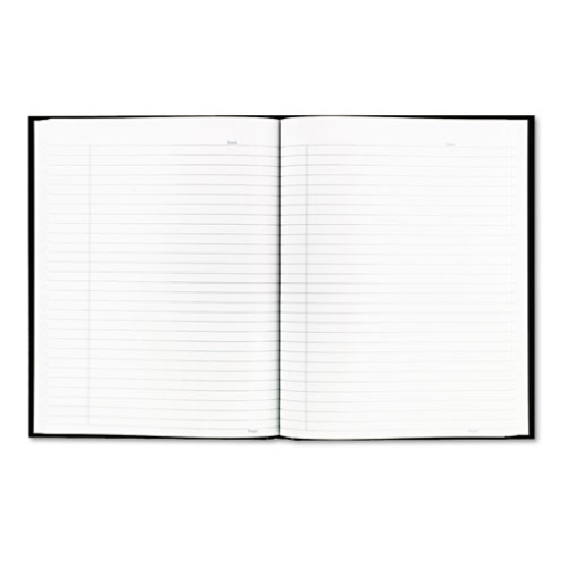 Picture of Business Notebook with Self-Adhesive Labels, 1-Subject, Medium/College Rule, Black Cover, (192) 9.25 x 7.25 Sheets