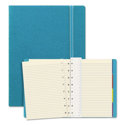 Picture of Notebook, 1-Subject, Medium/College Rule, Aqua Cover, (112) 8.25 x 5.81 Sheets