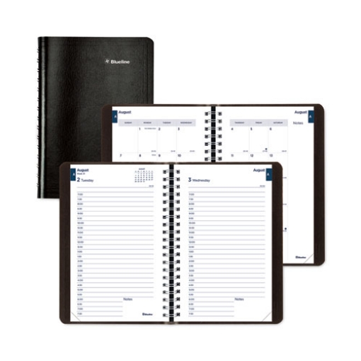 Picture of Academic Daily/Monthly Planner, 8 x 5, Black Cover, 12-Month (Aug to July): 2023 to 2024