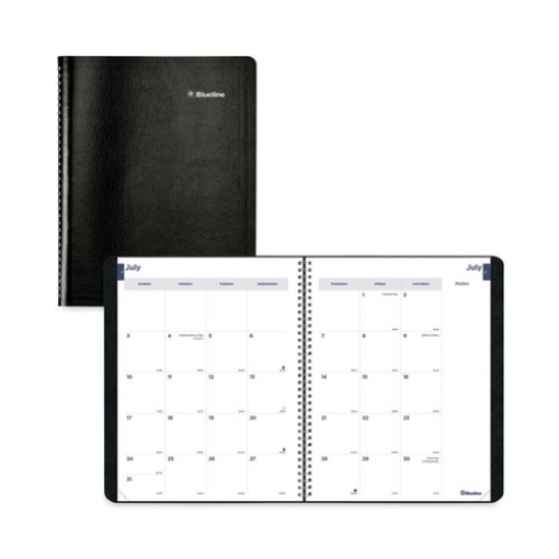 Picture of Academic Monthly Planner, 11 x 8.5, Black Cover, 14-Month (July to Aug): 2023 to 2024