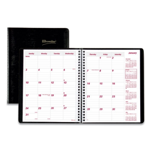 Picture of Essential Collection 14-Month Ruled Monthly Planner, 8.88 x 7.13, Black Cover, 14-Month (Dec to Jan): 2023 to 2025