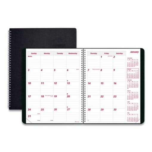 Picture of DuraFlex 14-Month Planner, 8.88 x 7.13, Black Cover, 14-Month (Dec to Jan): 2023 to 2025