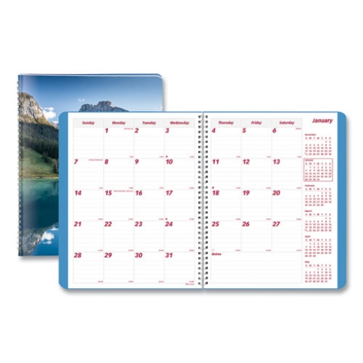 Picture of Mountains 14-Month Planner, Mountains Photography, 11 x 8.5, Blue/Green Cover, 14-Month (Dec to Jan): 2023 to 2025