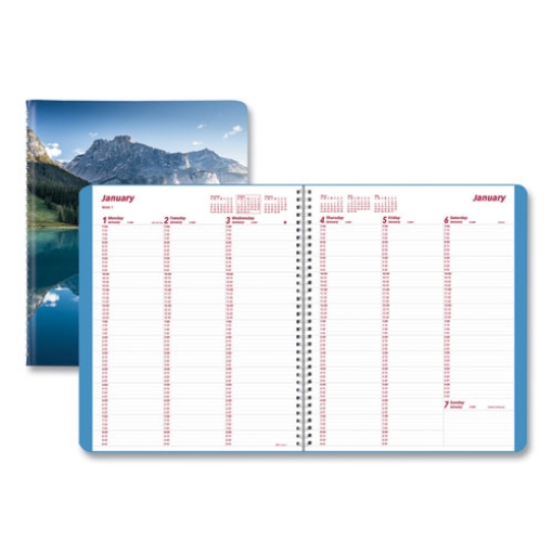 Picture of Mountains Weekly Appointment Book, Mountains Photography, 11 x 8.5, Blue/Green Cover, 12-Month (Jan to Dec): 2024