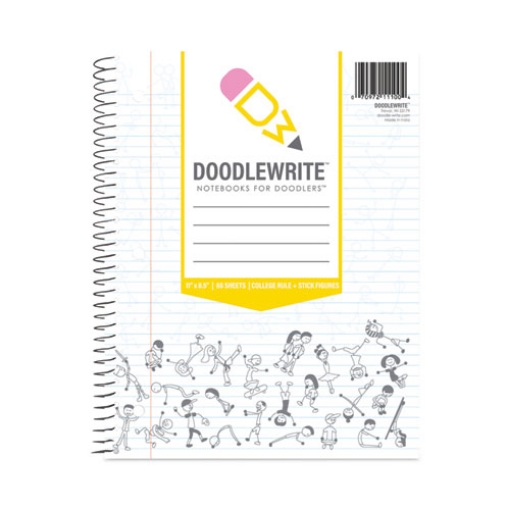 Picture of DoodleWrite Notebooks, 1-Subject, Wide/Legal Rule, White Cover, (50) Sheets, 24/Carton, Ships in 4-6 Business Days