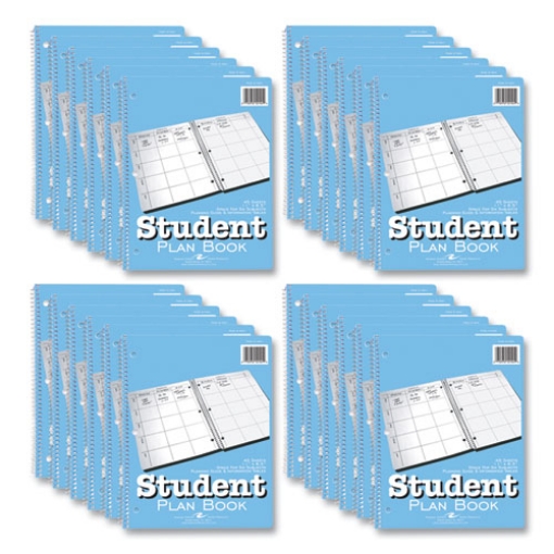 Picture of Student Plan Book, Undated, Light Blue Cover, (45) 11 x 8.5 Sheets, 24/Carton, Ships in 4-6 Business Days