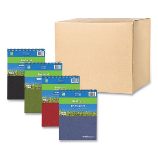 Picture of Earthtones BioBased  1 Subject Notebook, Med/College Rule, Asst Covers, (70) 8.5x11.5 Sheets, 24/CT, Ships in 4-6 Bus Days