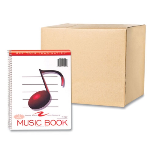 Picture of Music Notebook, Music Transcription Format, White Cover, (32) 11 x 8.5 Sheets, 24/Carton, Ships in 4-6 Business Days