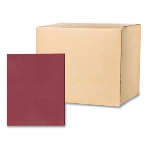 Picture of Pocket Folder, 0.5" Capacity, 11 x 8.5, Scarlet, 25/Box, 10 Boxes/Carton, Ships in 4-6 Business Days