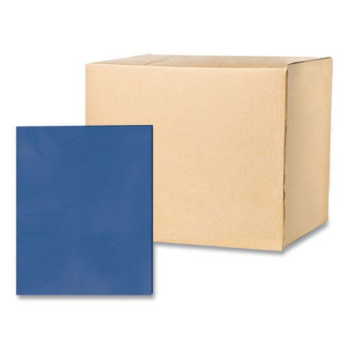 Picture of Pocket Folder, 0.5" Capacity, 11 x 8.5, Dark Blue, 25/Box, 10 Boxes/Carton, Ships in 4-6 Business Days