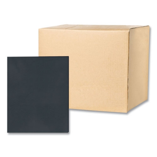 Picture of Pocket Folder, 0.5" Capacity, 11 x 8.5, Black, 25/Box, 10 Boxes/Carton, Ships in 4-6 Business Days