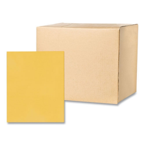 Picture of Pocket Folder, 0.5" Capacity, 11 x 8.5, Gold, 25/Box, 10 Boxes/Carton, Ships in 4-6 Business Days