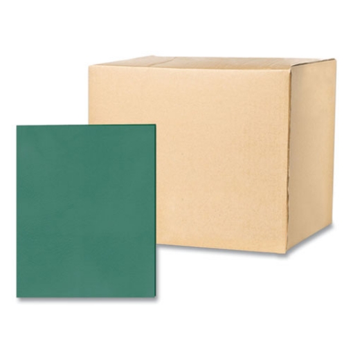 Picture of Pocket Folder, 0.5" Capacity, 11 x 8.5, Green, 25/Box, 10 Boxes/Carton, Ships in 4-6 Business Days