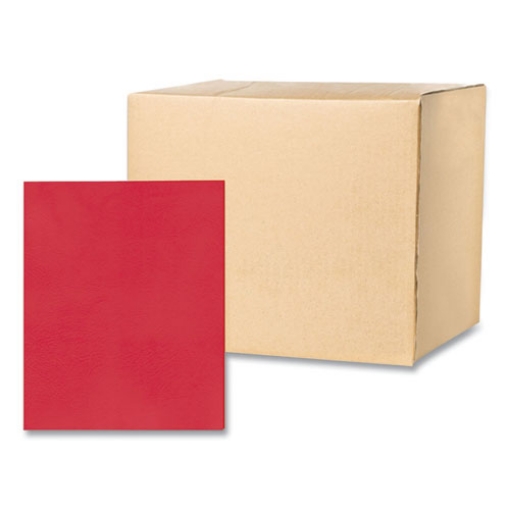 Picture of Pocket Folder, 0.5" Capacity, 11 x 8.5, Red, 25/Box, 10 Boxes/Carton, Ships in 4-6 Business Days