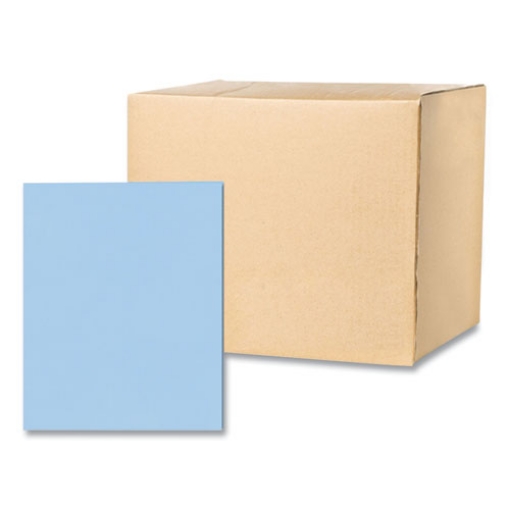 Picture of Pocket Folder, 0.5" Capacity, 11 x 8.5, Light Blue, 25/Box, 10 Boxes/Carton, Ships in 4-6 Business Days