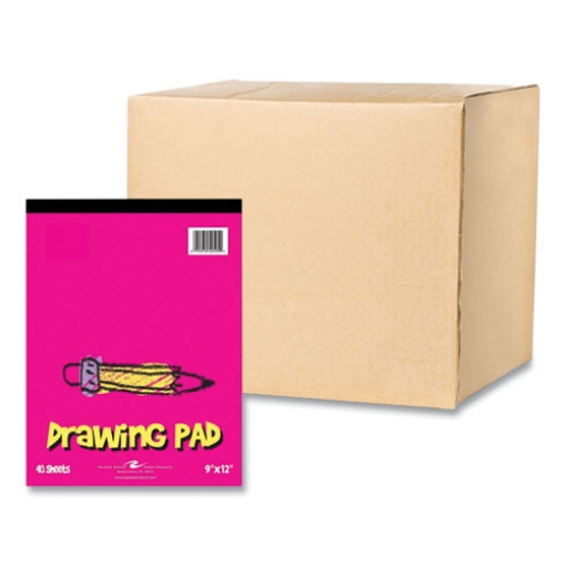 Picture of Kids Drawing Pad, 40 White 9 x 12 Sheets, 12/Carton, Ships in 4-6 Business Days