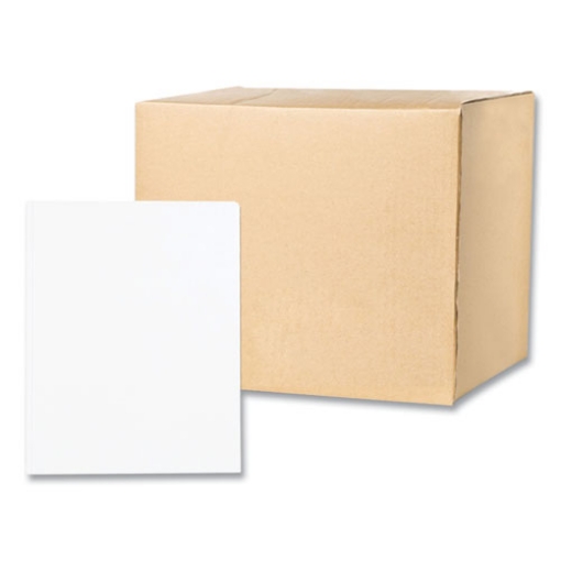 Picture of Pocket Folder with 3 Fasteners, 0.5" Capacity, 11 x 8.5, White, 25/Box, 10 Boxes/Carton, Ships in 4-6 Business Days