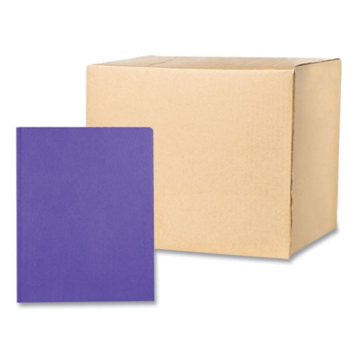 Picture of Pocket Folder with 3 Fasteners, 0.5" Capacity, 11 x 8.5, Purple, 25/Box, 10 Boxes/Carton, Ships in 4-6 Business Days