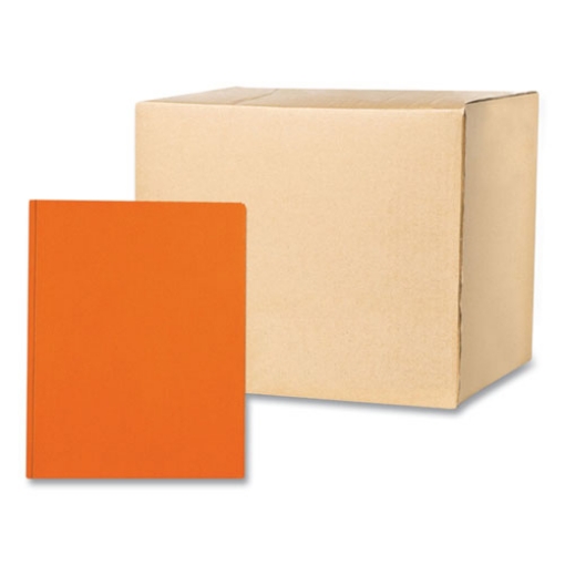 Picture of Pocket Folder with 3 Fasteners, 0.5" Capacity, 11 x 8.5, Orange, 25/Box, 10 Boxes/Carton, Ships in 4-6 Business Days