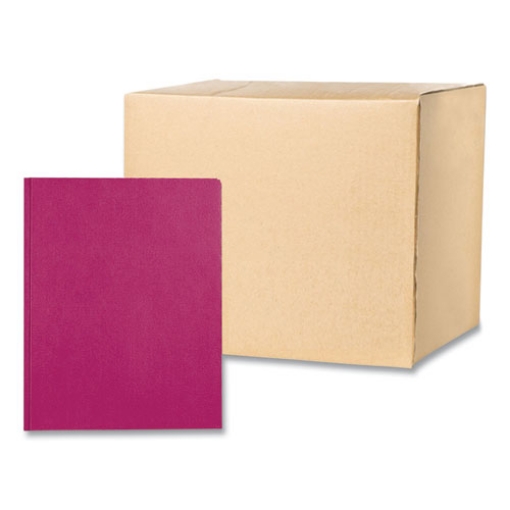 Picture of Pocket Folder with 3 Fasteners, 0.5" Capacity, 11 x 8.5, Maroon, 25/Box, 10 Boxes/Carton, Ships in 4-6 Business Days