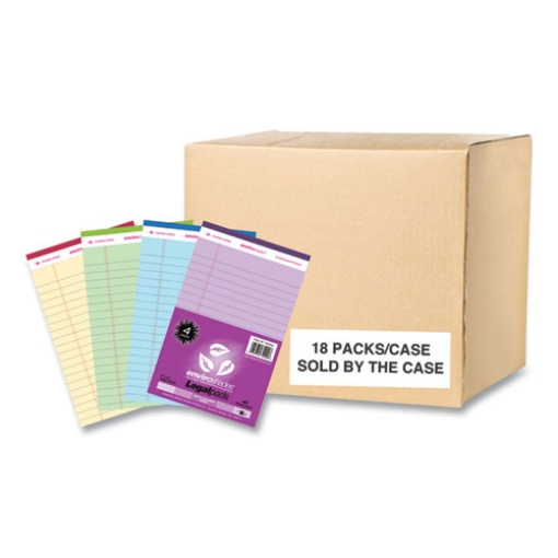 Picture of Enviroshades Legal Notepads, 40 Assorted 5 x 8 Sheets, 72 Notepads/Carton, Ships in 4-6 Business Days