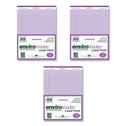 Picture of Enviroshades Legal Notepads, 50 Orchid 8.5 x 11.75 Sheets, 72 Notepads/Carton, Ships in 4-6 Business Days