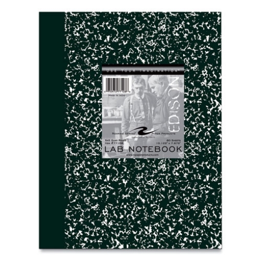 Picture of Lab and Science Notebook, Quadrille Rule (5 sq in), Green Marble Cover, (60) 10.13 x 7.88 Sheets, 24/CT,Ships in 4-6 Bus Days